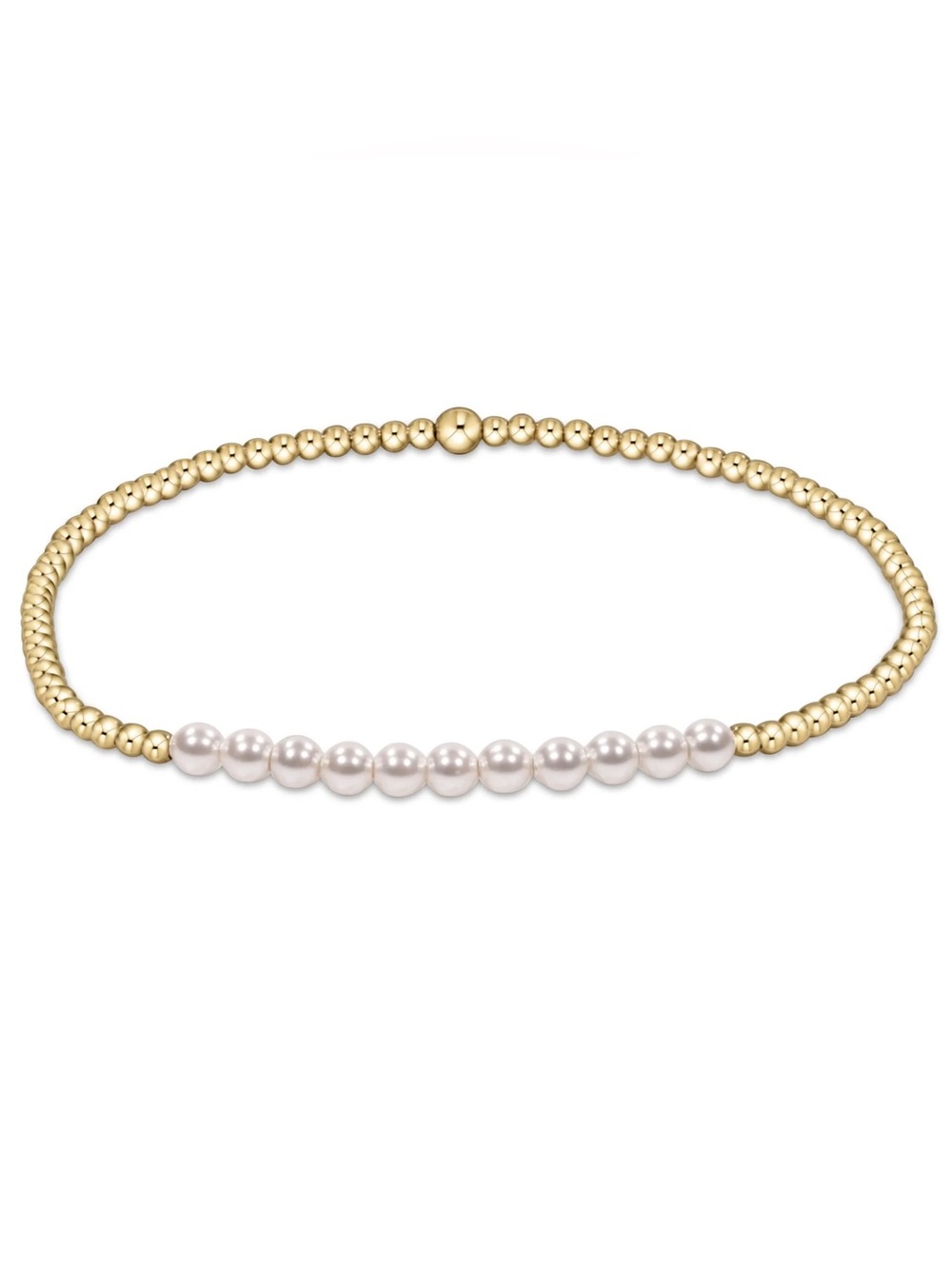 *2MM* Gold Beads w/ 3mm Pearl beads Bracelet